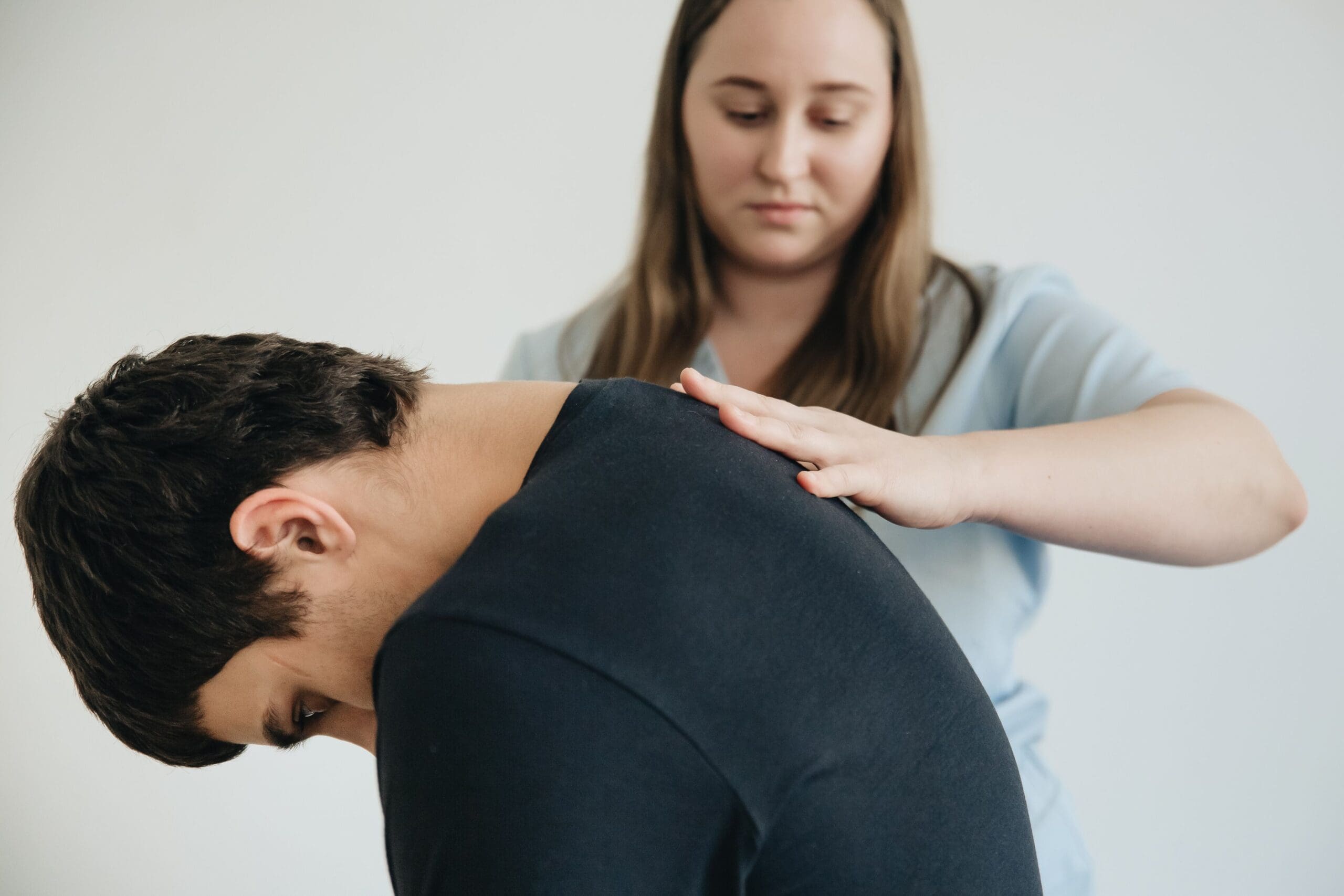 posture with physical therapist